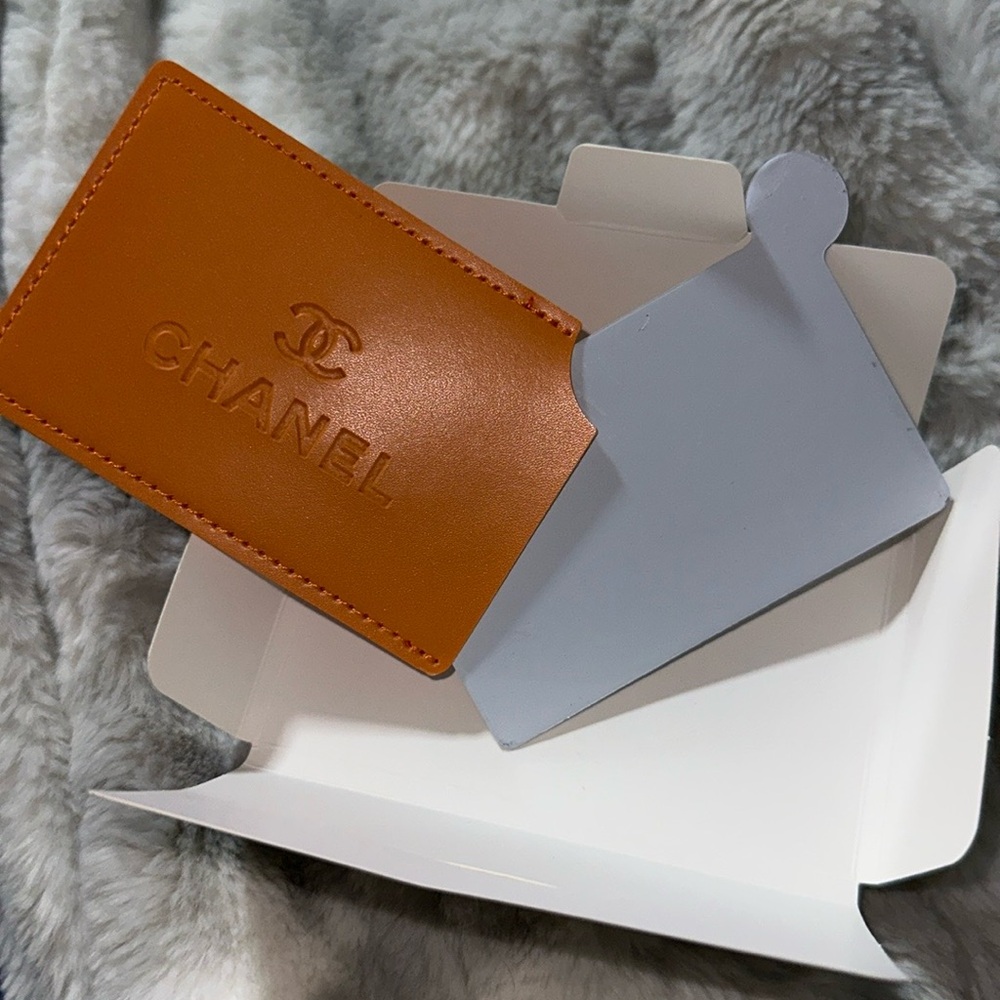 Chanel Orange Mirror/Card Holder